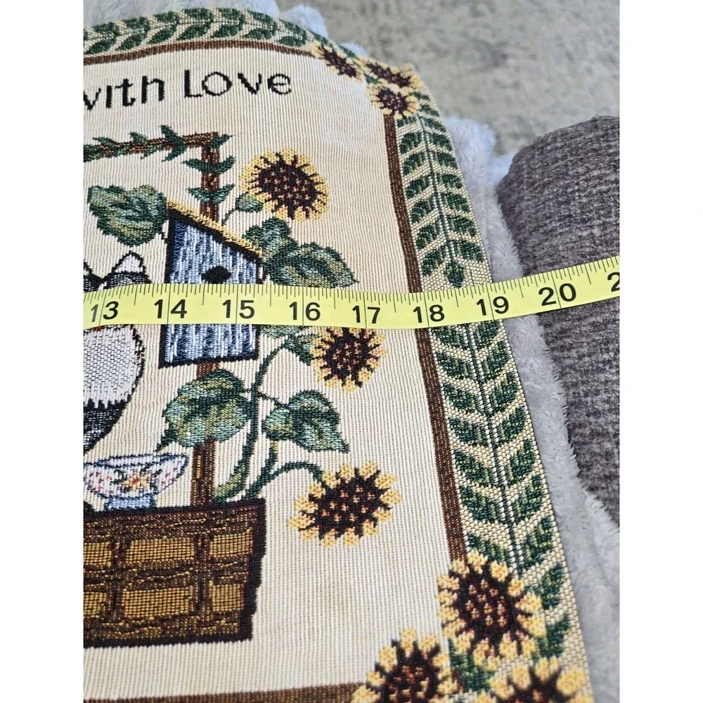 6 Woven Tapestry Placemats Everything Grows With Love Cat Birdhouses 19x12‎ in